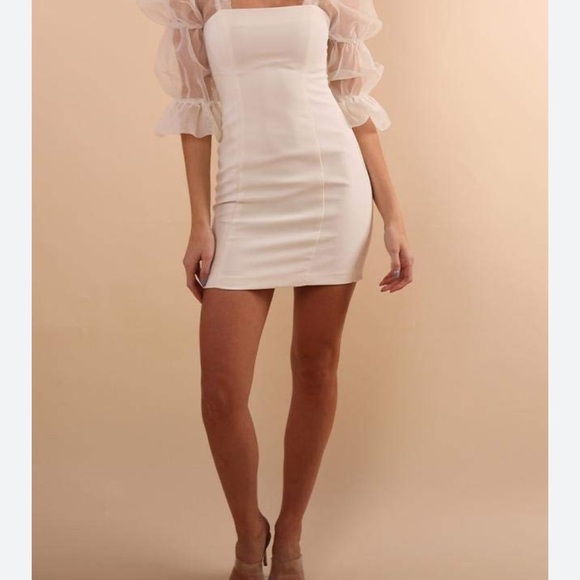 Amanda Uprichard- Tia Dress in Ivory Woman’s size L - Picture 8 of 11